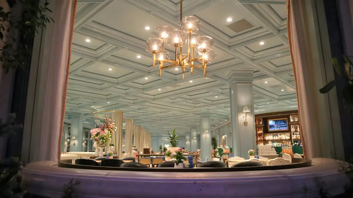 Elegant interior dining space